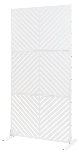 Raumteiler Kekan Weiß - Stahl - 100 x 200 x 50 cm