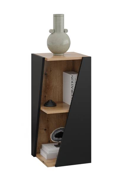 Halfhoge kast Benno 40530 antracietkleurig - eikenhouten look