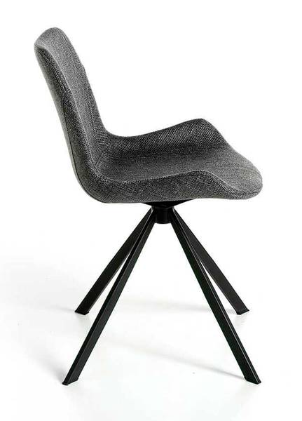 Stuhl 4071 Schwarz - Grau - Mischgewebe - Strukturstoff - 54 x 82 x 58 cm