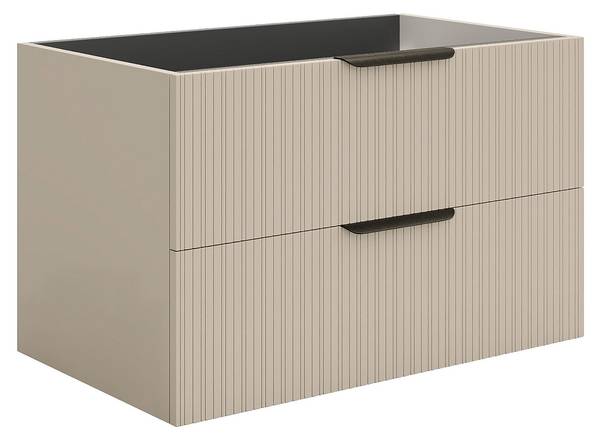 Waschbeckenunterschrank DALIKO Beige - Holz teilmassiv - 80 x 50 x 46 cm