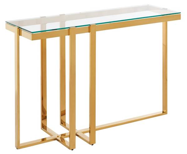 Konsolentisch VELETIA Gold - Glas - 40 x 78 x 120 cm