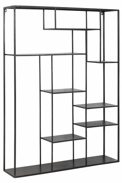 Wandregal JOWELA Schwarz - Metall - 26 x 150 x 110 cm