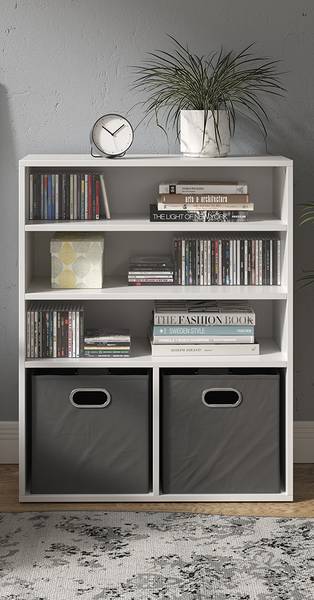 Bibliothèque  34160 Blanc - Bois manufacturé - 72 x 91 x 31 cm