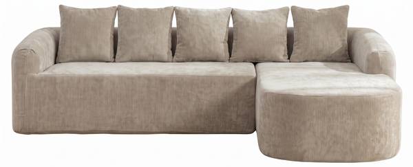 Ecksofa Min-Tru-Art Grau - Textil - 270 x 81 x 172 cm