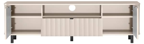 TV-Lowboard NOVADO Grau - Stahl - Melamin - 196 x 57 x 40 cm
