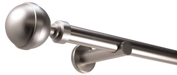 Gardinenstange 1-lauf Kugel Breite: 370 cm