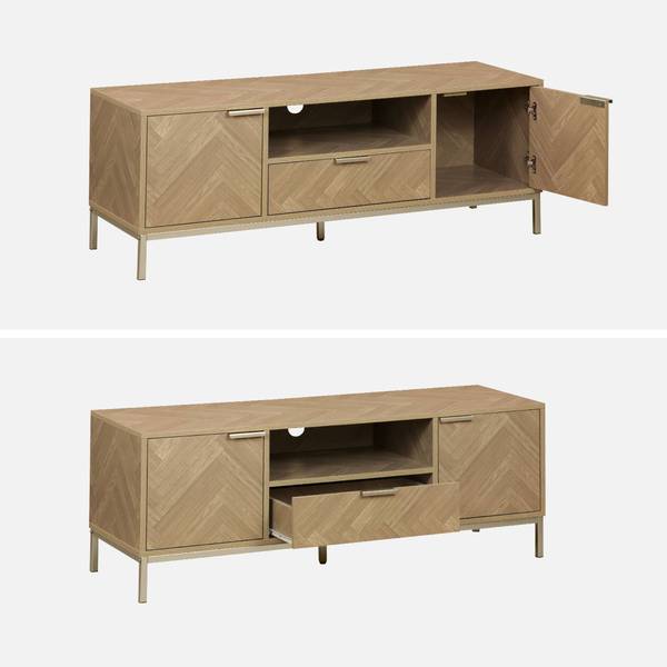 TV-Möbel Budapest Beige - Holz teilmassiv - 40 x 45 x 120 cm