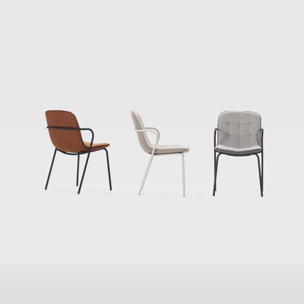 Stoelen ZÉLIE, set van 4 lichtgrijs