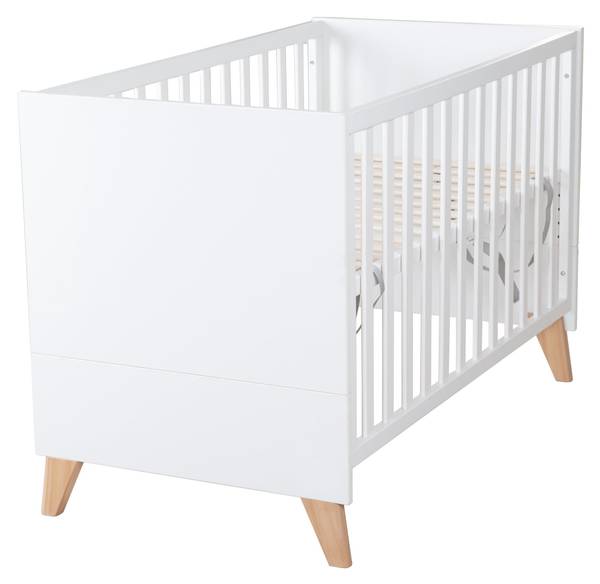 Baby- und Beistellbett Leon Weiß - Holzwerkstoff - 66 x 82 x 124 cm