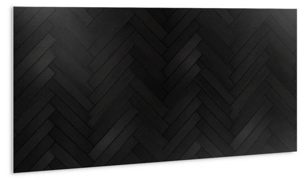 Selbstklebendes Wandpaneel Dunkle Schwarz - Polyester PVC - 100 x 50 x 0 cm