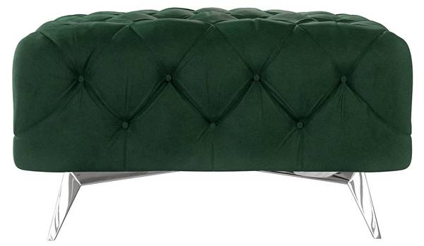 Chesterfield Polsterhocker Kalina Dunkelgrün