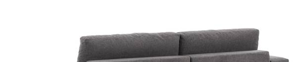 Ecksofa Lennon mit Hocker Graphit - Ecke davorstehend rechts