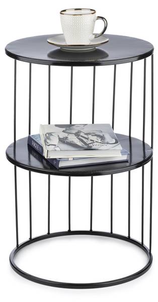 Couchtisch 10-1632 Schwarz - Metall - 36 x 52 x 36 cm