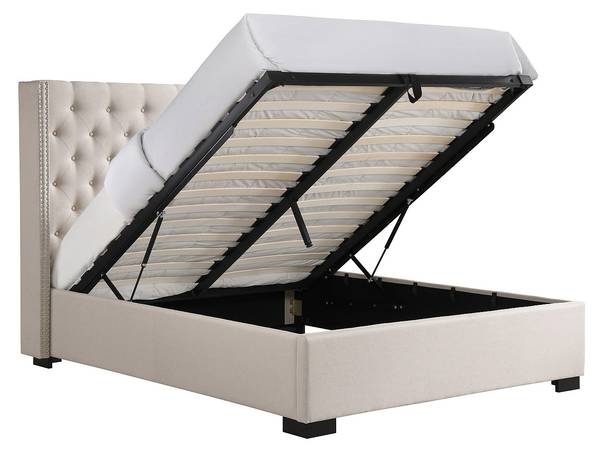 Bett mit Bettkasten MASSIMO 217 x 143 x 215 cm