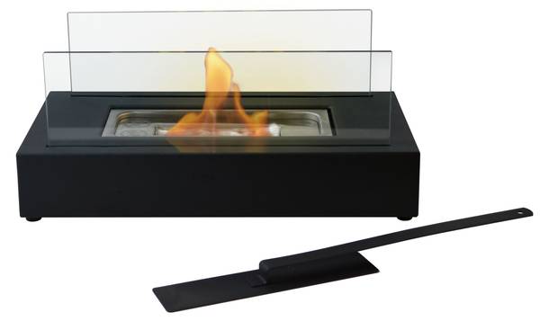 Bioethanol-Kamin ALGEIROS Schwarz - Metall - 35 x 15 x 18 cm