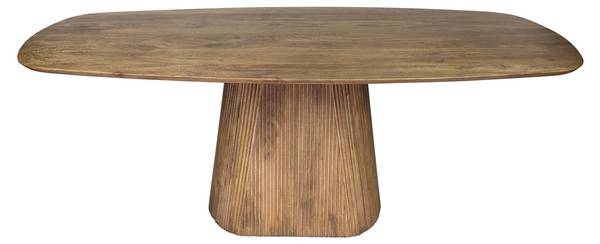 Esstisch WAVE Braun - Massivholz - 215 x 77 x 105 cm