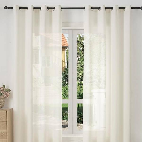 Gardinen mit Ösen Gregory Creme - Tiefe: 245 cm - Anzahl Teile im Set: 1