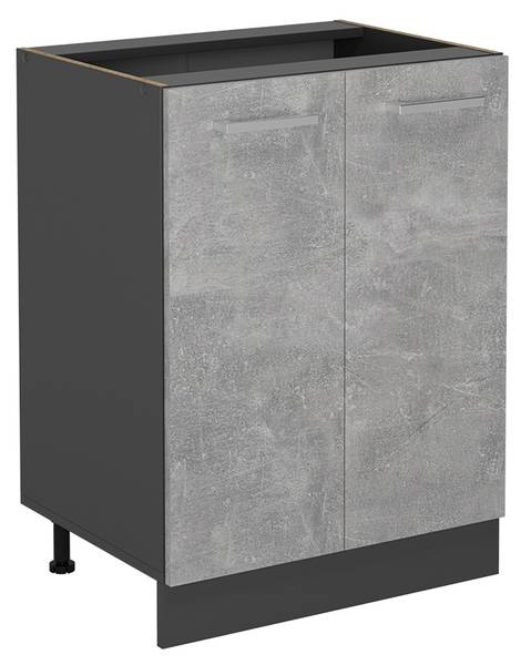 Küchenunterschrank R-Line 53601 Grau - Chrom - 60 x 82 x 46 cm