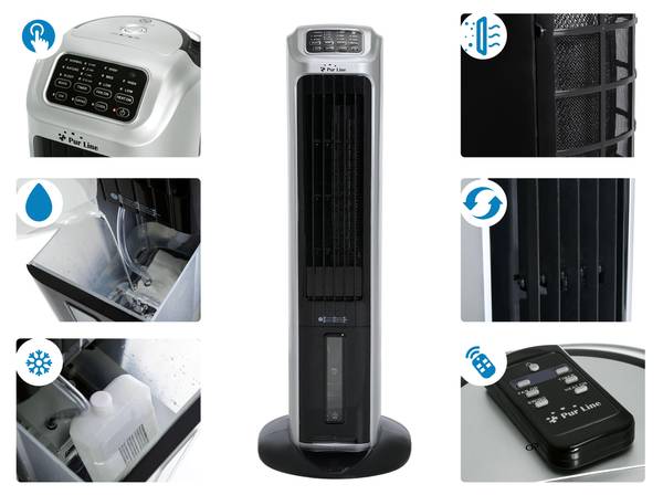 Luftkühler RAFY 82 Grau - Kunststoff - 37 x 87 x 32 cm