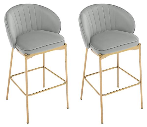 Barhocker Muz BS-1258/GL 2er-Set Grau