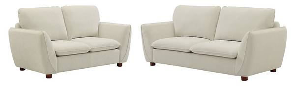 Couchgarnitur MENARDIA 2er-Set Weiß