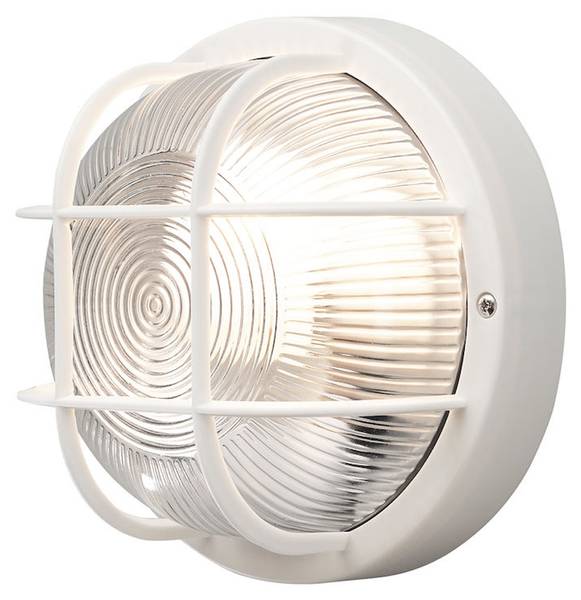 LED Kellerleuchte Weiß, Ø18,5cm Weiß