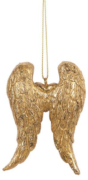 Kersthanger Vleugels MC665641 goud - kunststof - 2 x 9 x 6 cm