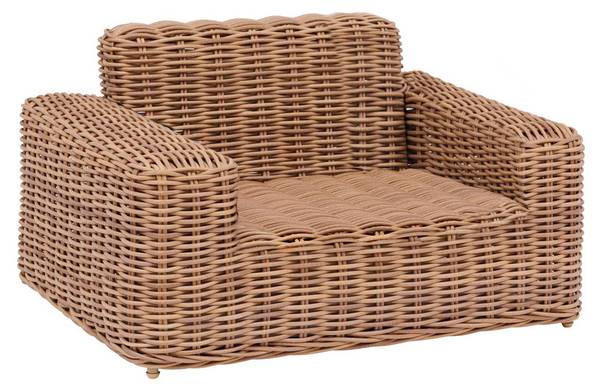 Gartenmöbel-Sessel SAVINIA Beige - Holzwerkstoff - 94 x 68 x 118 cm