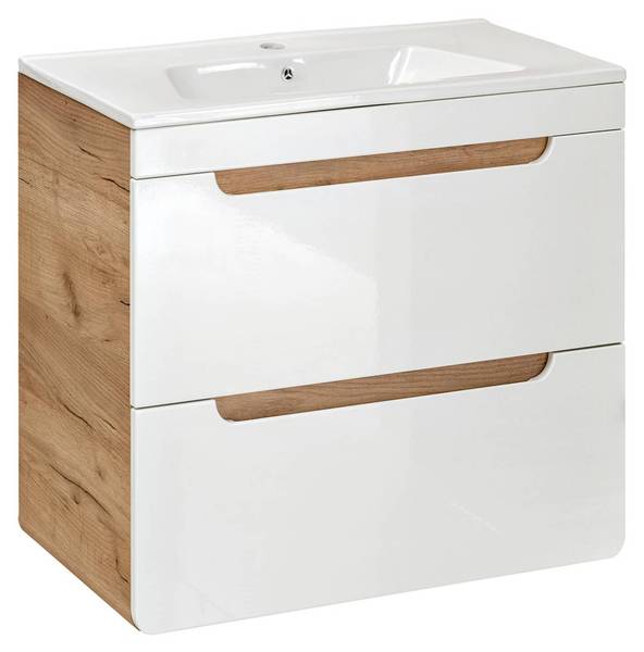 Badmöbel-Set LUTON-56-471 4er-Set Weiß - Holzwerkstoff - 110 x 200 x 46 cm