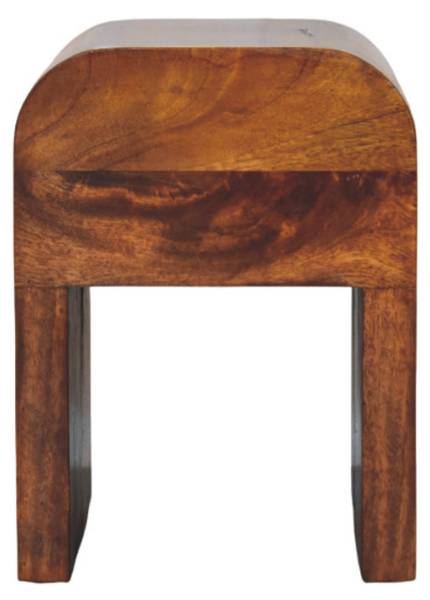 Table de nuit Darcy Marron - Manguier - Laiton - 30 x 40 x 30 cm