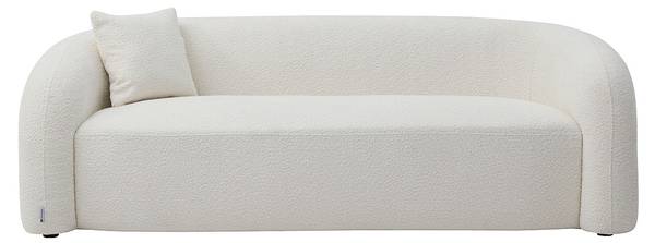 Sofa ohne Schlafmöglichkeit LAPIOTA Weiß - Textil - 220 x 75 x 91 cm