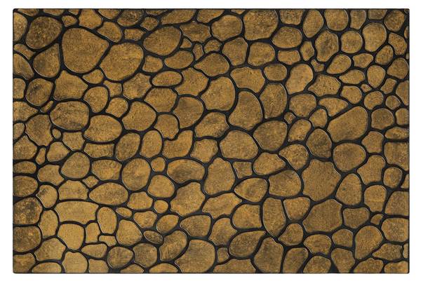 Fußmatte Desert Pebble Braun - Gold - Vinyl - 40 x 1 x 60 cm