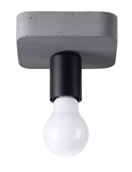 Deckenlampen Tavo Grau - Beton - 14 x 10 x 14 cm