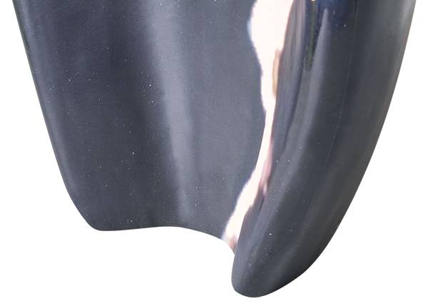 Dekovase LAGOS Beige - Schwarz - Massivholz - 10 x 40 x 8 cm
