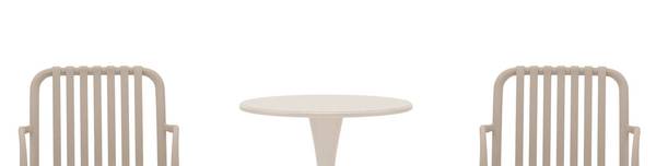 Café-Set Leano Beige - Stahl - 60 x 70 x 60 cm