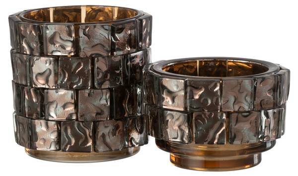 Windlicht BLK COGNAC Braun - Glas - 11 x 11 x 11 cm