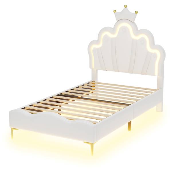 Kinderbett SPJP-NB01 Weiß - Metall - Massivholz - 92 x 130 x 208 cm