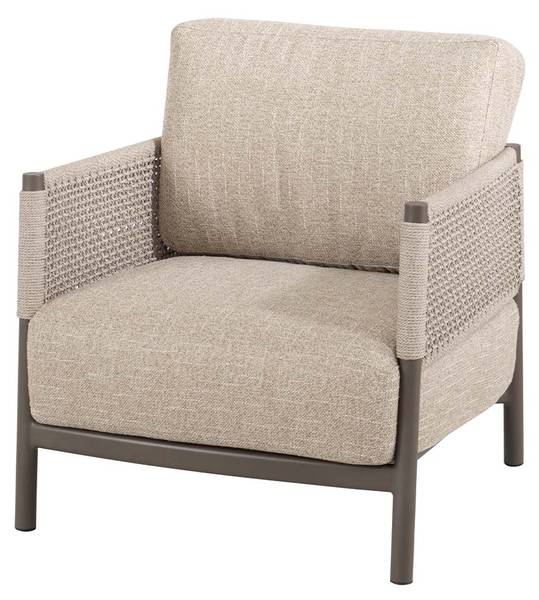 Loungestoel Savanne bruin - aluminium - 84 x 86 x 78 cm