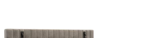 Bett Anzaks Super king Grau - Samt - 200 x 105 x 180 cm