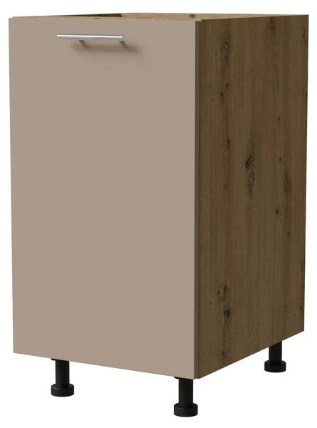 Unterschrank D1D/45 BRERRA Braun - Grau - Graubraun - Eiche Dekor