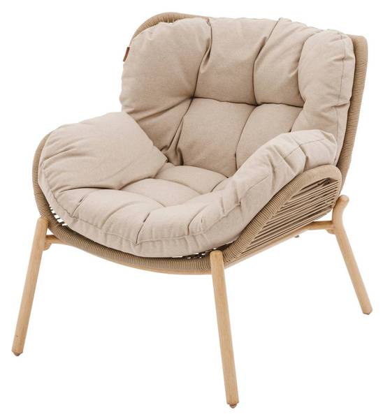 Gartensessel MELOANE Beige - Metall - 81 x 80 x 87 cm
