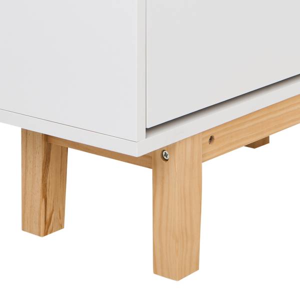 Schuhschrank SANDFLY Braun - Weiß - Holzwerkstoff - 60 x 128 x 24 cm