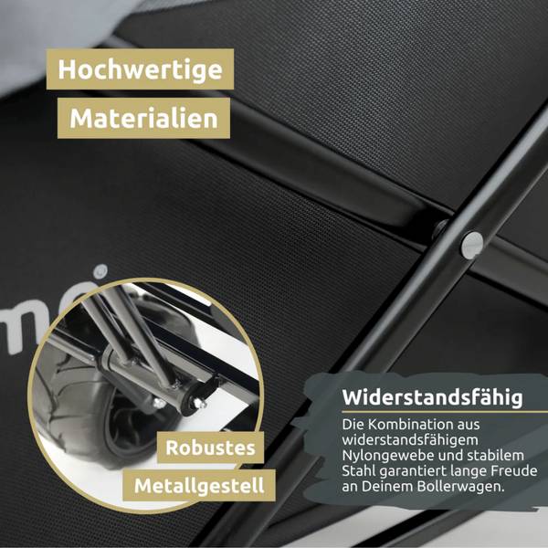 Bollerwagen faltbar CALLI Schwarz