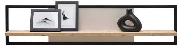 Wandboard CREMONA Beige - Holzwerkstoff - Metall - 120 x 28 x 20 cm