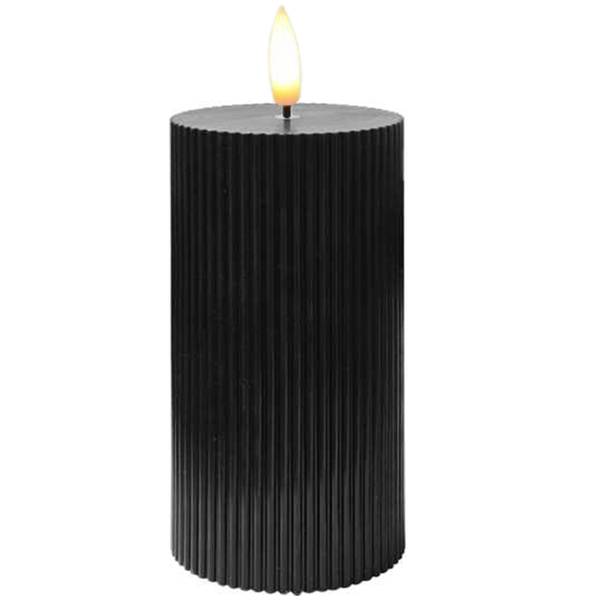 Schwarze LED Kerze Φ7,5 cm - 15 cm hoch kaufen