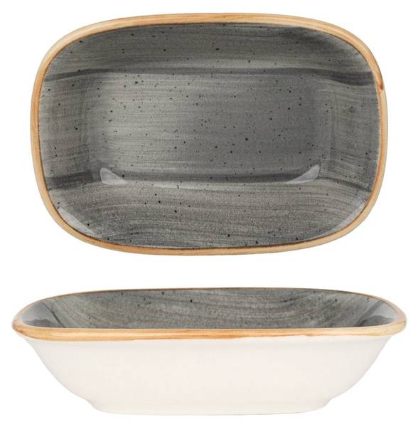 Assiette de service Aura Space 2 él. Gris - Porcelaine - 12 x 2 x 12 cm