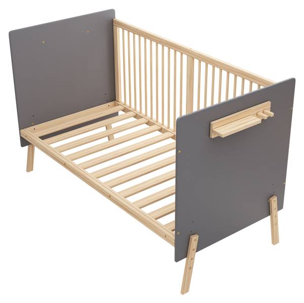 Babybett SafeWoody Blau - Massivholz - 70 x 86 x 140 cm