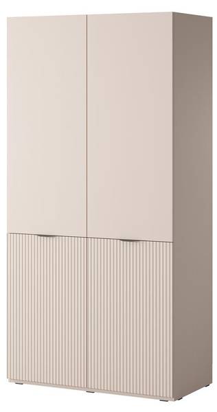 Kleiderschrank 3er-Set SANDBOX Beige - Schwarz - Durchsichtig