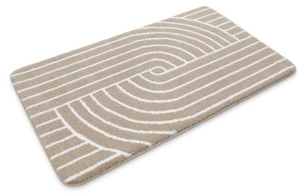 Badteppich Hilda Beige - Polyester - 70 x 2 x 120 cm