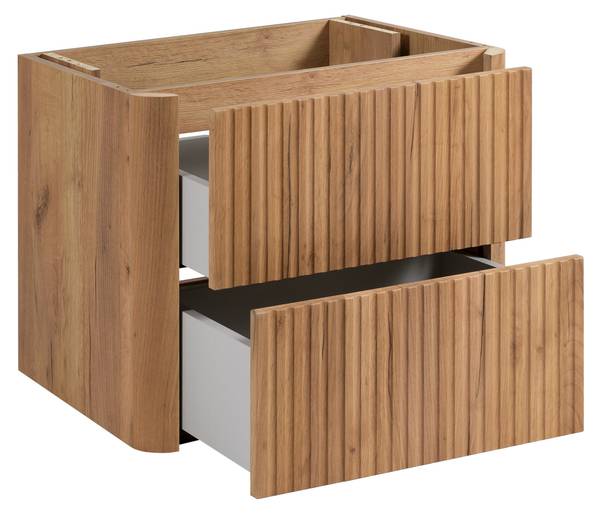 Badezimmerschrank Rhein IV Braun - Gold - Holzwerkstoff - 61 x 64 x 44 cm